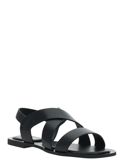 Pollini Crossover-strap Slingback Sandals In Black