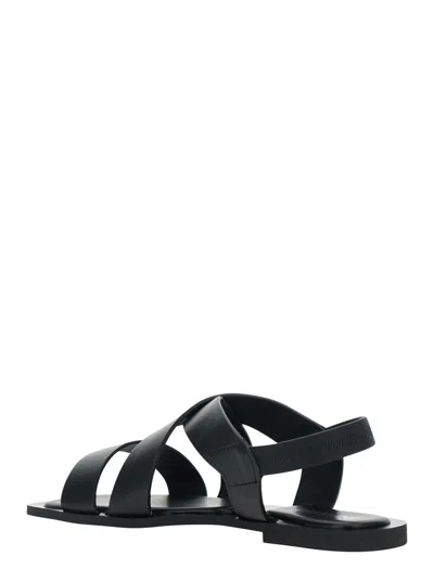 Pollini Crossover-strap Slingback Sandals In Black