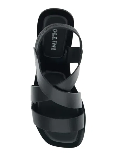 Pollini Crossover-strap Slingback Sandals In Black