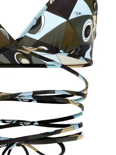 Pucci Triangle Bikini Top In Multi