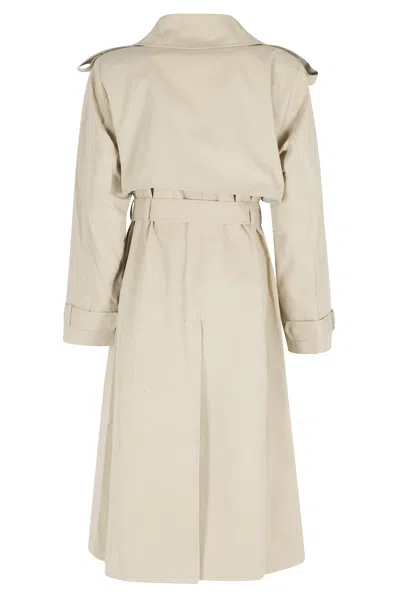 Herskind Astra Double-breasted Trench Coat In Brown