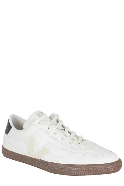 Veja Panenka Leather Sneakers In White And Cream In Neutral