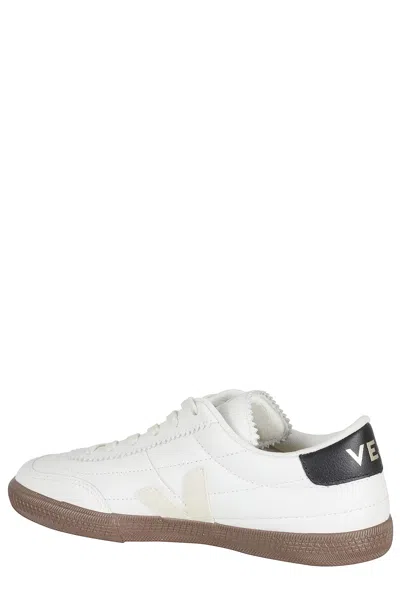 Veja Panenka Leather Sneakers In White And Cream In Neutral