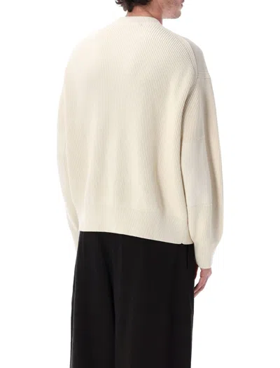 Studio Nicholson Sophisticated Parchment Knit Sweater For Men In Sand