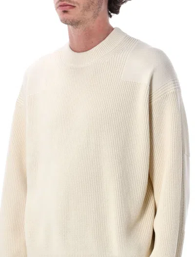 Studio Nicholson Sophisticated Parchment Knit Sweater For Men In Sand