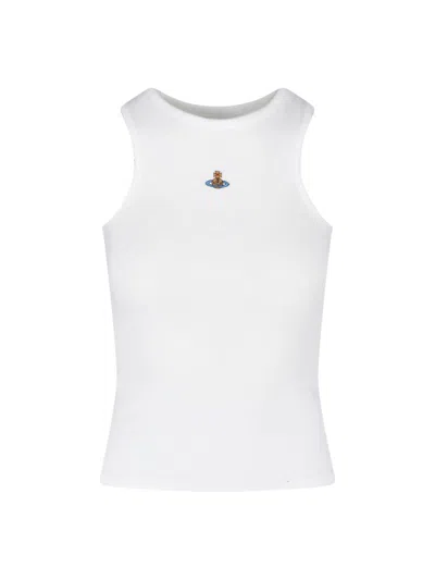 Vivienne Westwood White Rib Jersey 90s Tank Top