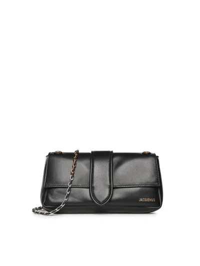 Jacquemus Le Bambino Chaine Nappa Leather Shoulder Bag In Black