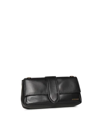 Jacquemus Le Bambino Chaine Nappa Leather Shoulder Bag In Black