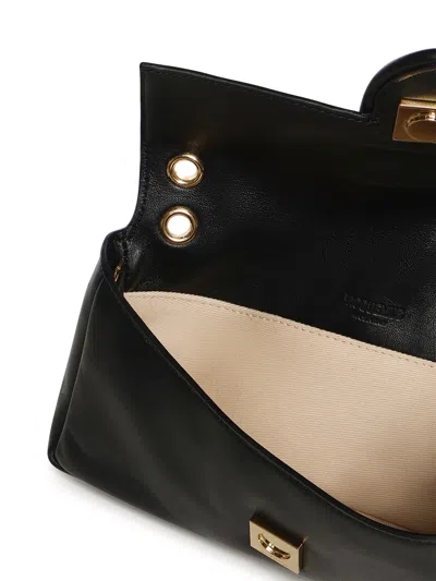 Jacquemus Le Bambino Chaine Nappa Leather Shoulder Bag In Black