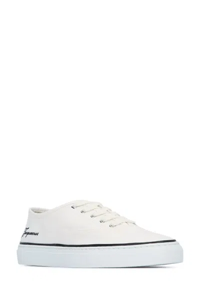 Jacquemus Les Fefe Logo-embroidered Canvas Sneakers In White