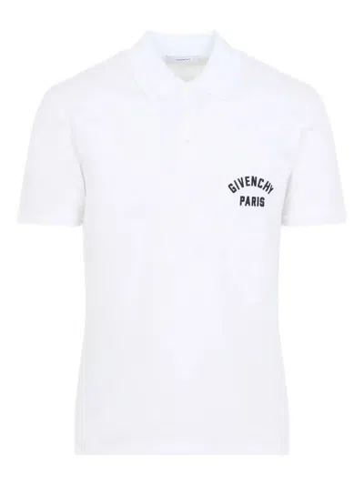 Givenchy Polo Shirt With Short Sleeves And Chest Pocket In White