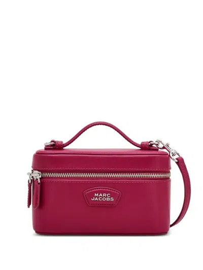 Marc Jacobs The Vanity Bag Pink Crossbody Bag With Removable Shoulder Strap And Logo Lettering On The Front In L In Burgundy