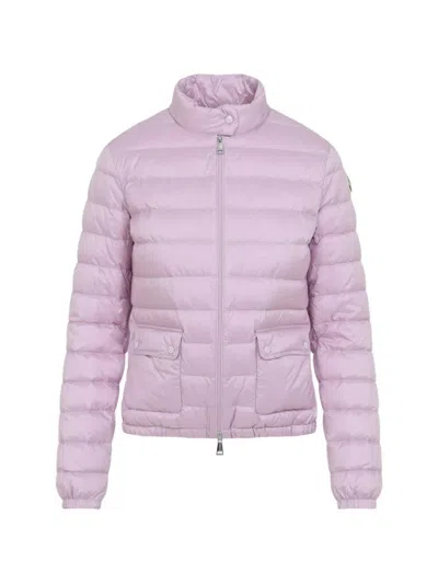 Moncler Lans Zip-up Short Padded Jacket In Purple