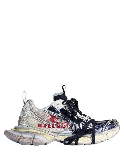 Balenciaga 3xl Split Logo Nylon And Mesh Sneakers In Multi