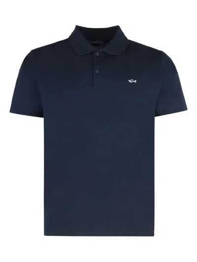 Paul & Shark Short Sleeve Polo Featuring Side Slits In Yellow