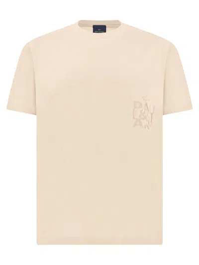 Paul & Shark Cotton Jersey T-shirt With Embroidery In Neutral