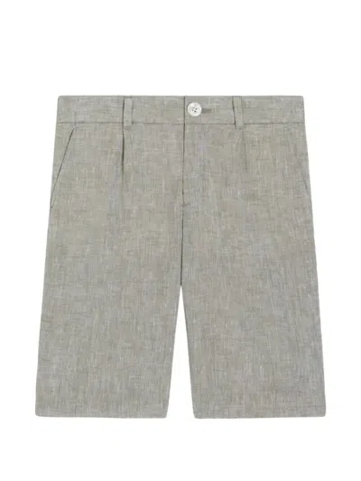 Dolce & Gabbana Linen Bermuda Shorts In Gray
