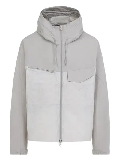 Y-3 Hooded Jacket Long Sleeves Chest Pocket In Gray