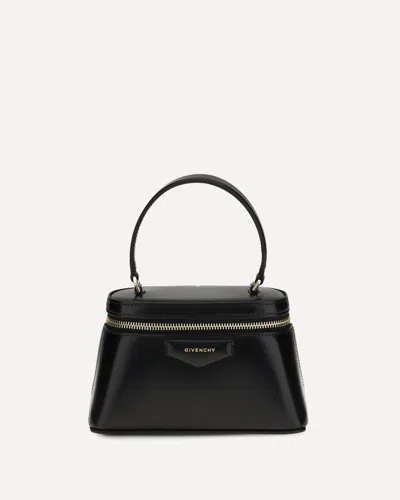 Givenchy Vanity Antigona Leather Handbag With Lettering Logo On The Front In Black