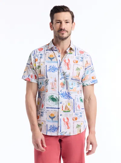 Robert Graham Isla Vista Short Sleeve Seersucker Button-up Shirt In Multi