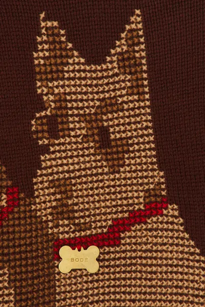 Bode Scottie Sweater In Brown