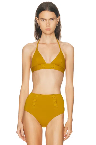 Eres Triangle-cup Bikini Top In Brown