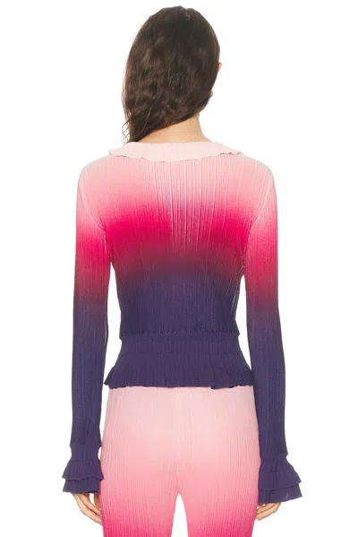 Casablanca Ruffle Top In Multi