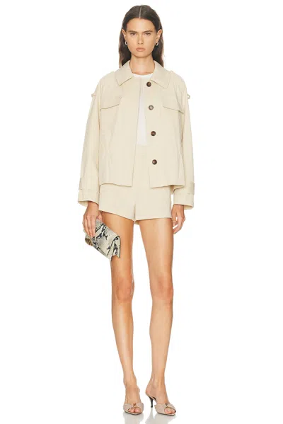 A.l.c Maeve Cotton Utility Jacket In Crema Dolce In Neutral