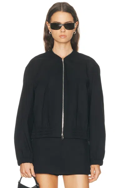 Alexander Wang Coaches Jacket With Continuous Loop Zipper In Black