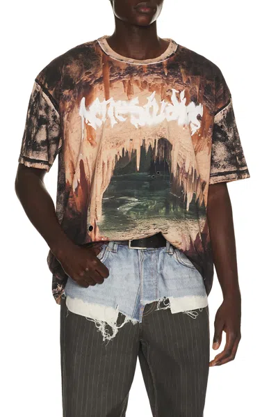 Acne Studios Graphic T-shirt In Brown