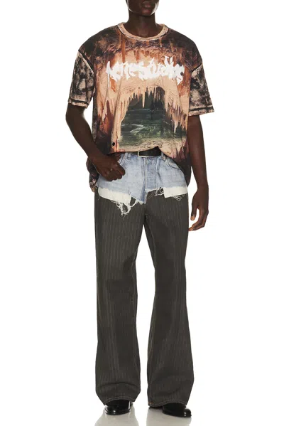 Acne Studios Graphic T-shirt In Brown