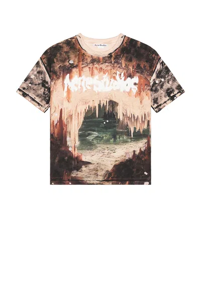 Acne Studios Graphic T-shirt In Brown