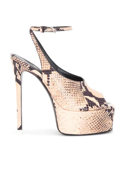 Attico Ornella 140 Snake-effect Leather Platform Pumps In Multi