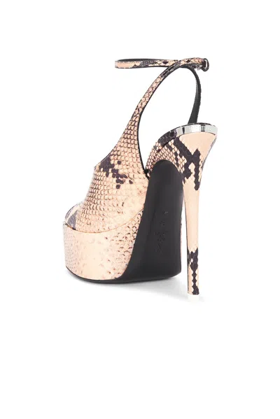 Attico Ornella 140 Snake-effect Leather Platform Pumps In Multi