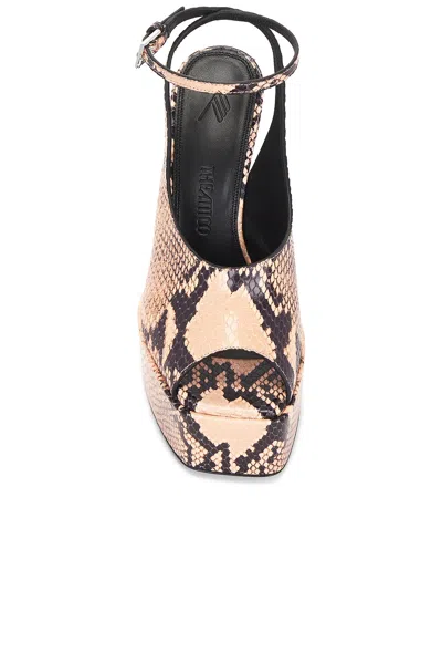 Attico Ornella 140 Snake-effect Leather Platform Pumps In Multi