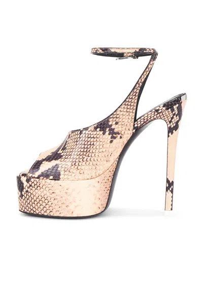 Attico Ornella 140 Snake-effect Leather Platform Pumps In Multi