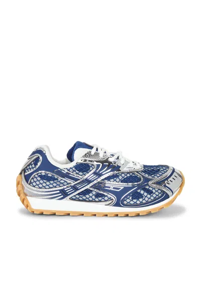 Bottega Veneta Technical Fishnet Orbit Sneaker In Blue