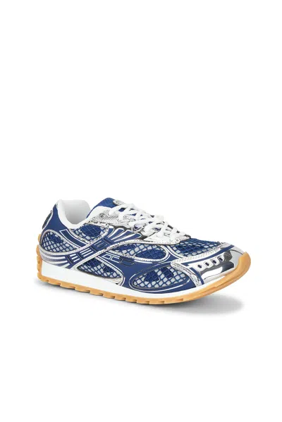 Bottega Veneta Technical Fishnet Orbit Sneaker In Blue