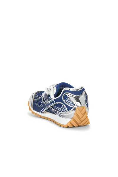 Bottega Veneta Technical Fishnet Orbit Sneaker In Blue
