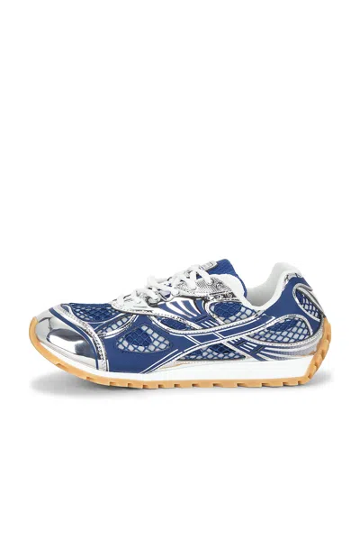 Bottega Veneta Technical Fishnet Orbit Sneaker In Blue