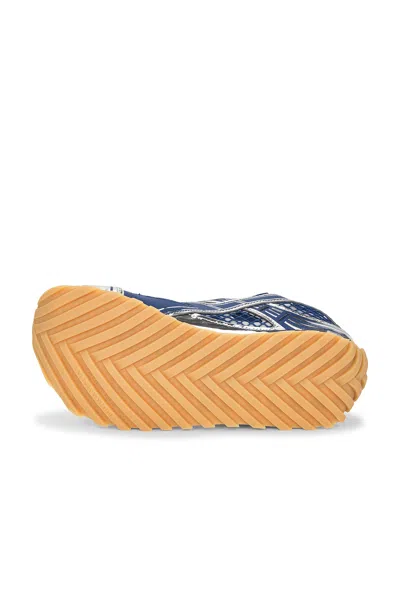 Bottega Veneta Technical Fishnet Orbit Sneaker In Blue