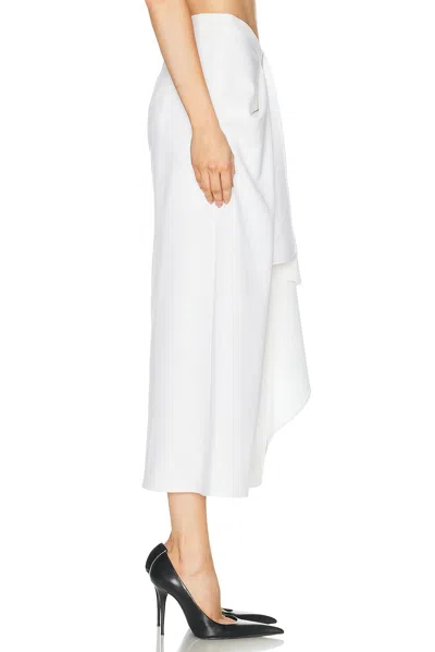 Givenchy Draped Merino Wool And Mohair Skirt In White