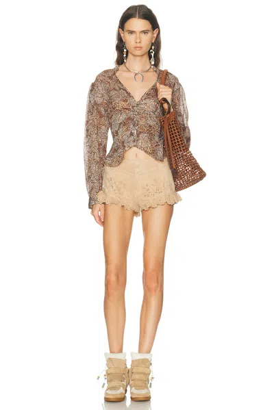Loveshackfancy Azalure Short In Neutral