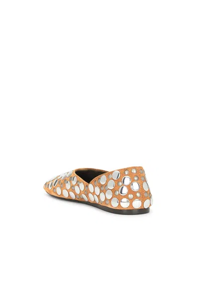Khaite Jane Studded Suede Ballet Flats In Brown