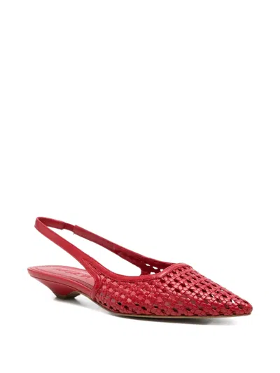 Augusta Harper Leather Slingback Pumps In Red