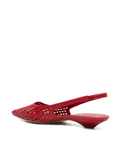 Augusta Harper Leather Slingback Pumps In Red