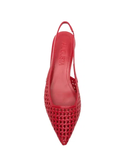 Augusta Harper Leather Slingback Pumps In Red