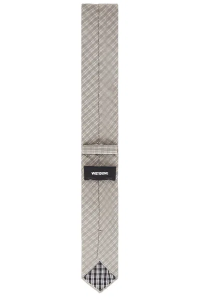 We11 Done Check 2 Layered Tie In Gray