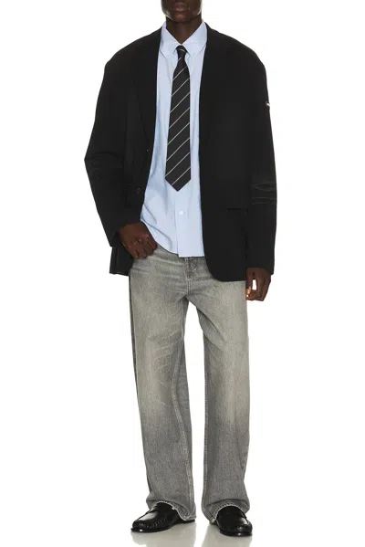 We11 Done Washed Jersey Blazer In Black