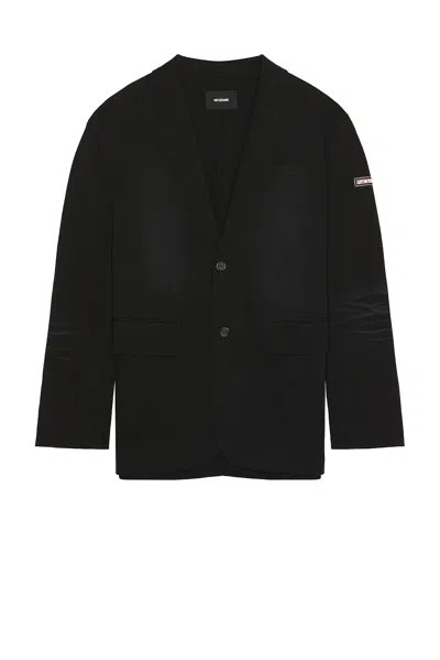 We11 Done Washed Jersey Blazer In Black